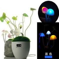 Abajur em forma de cogumelo 0.2W RGB lâmpada LED