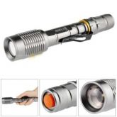 Lanterna de led com Clip (Prata) 5-Modos